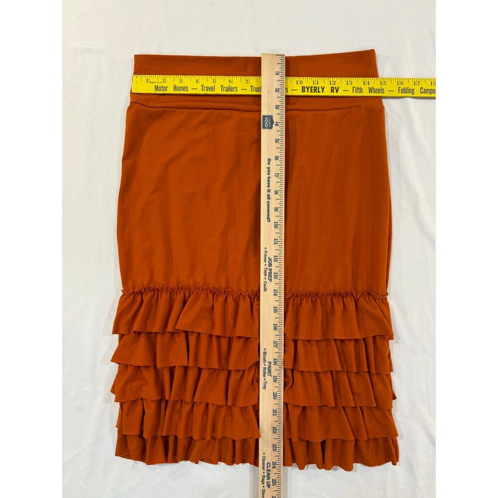 Peekaboo Chic Orange Ruffled Slip Skirt Extender Size L/XL - Picture 3 of 6